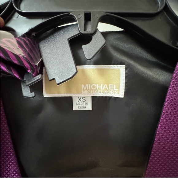 Michael Kors Purple Vest Structured Sleeveless and Tie - Picture 2 of 5